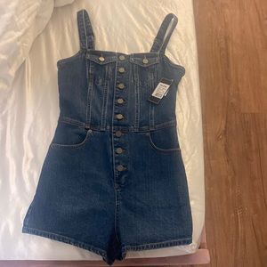 Denim romper